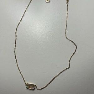 Kendra Scott Ever Gold Pendant Necklace In Blush Dichroic Glass